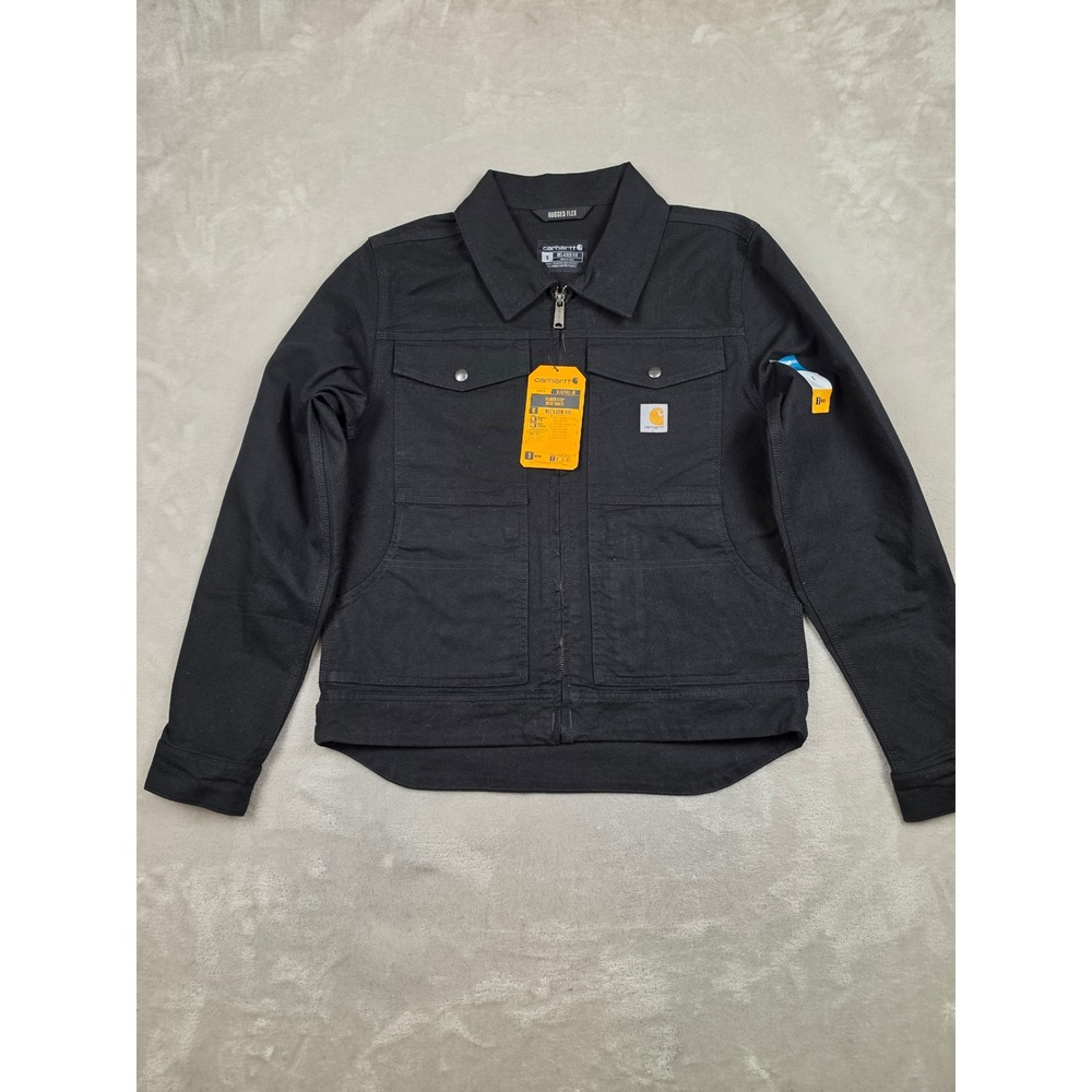 Carhartt Rugged Flex Duck Jacket Men S Black Unlined OJ5748 Relaxed Canvas *Read